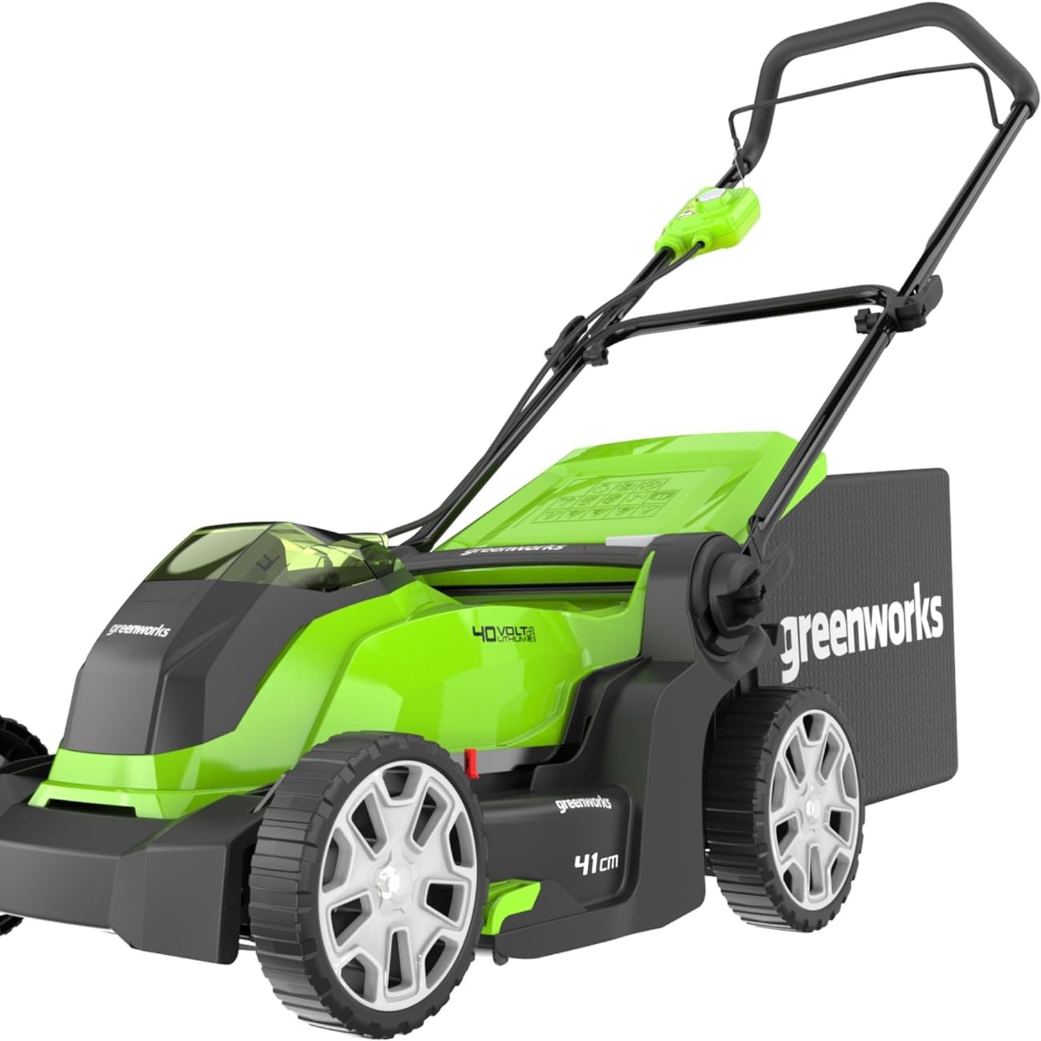 Greenworks 41cm 40V Cordless Lawn Mower with Two Batteries: image 2