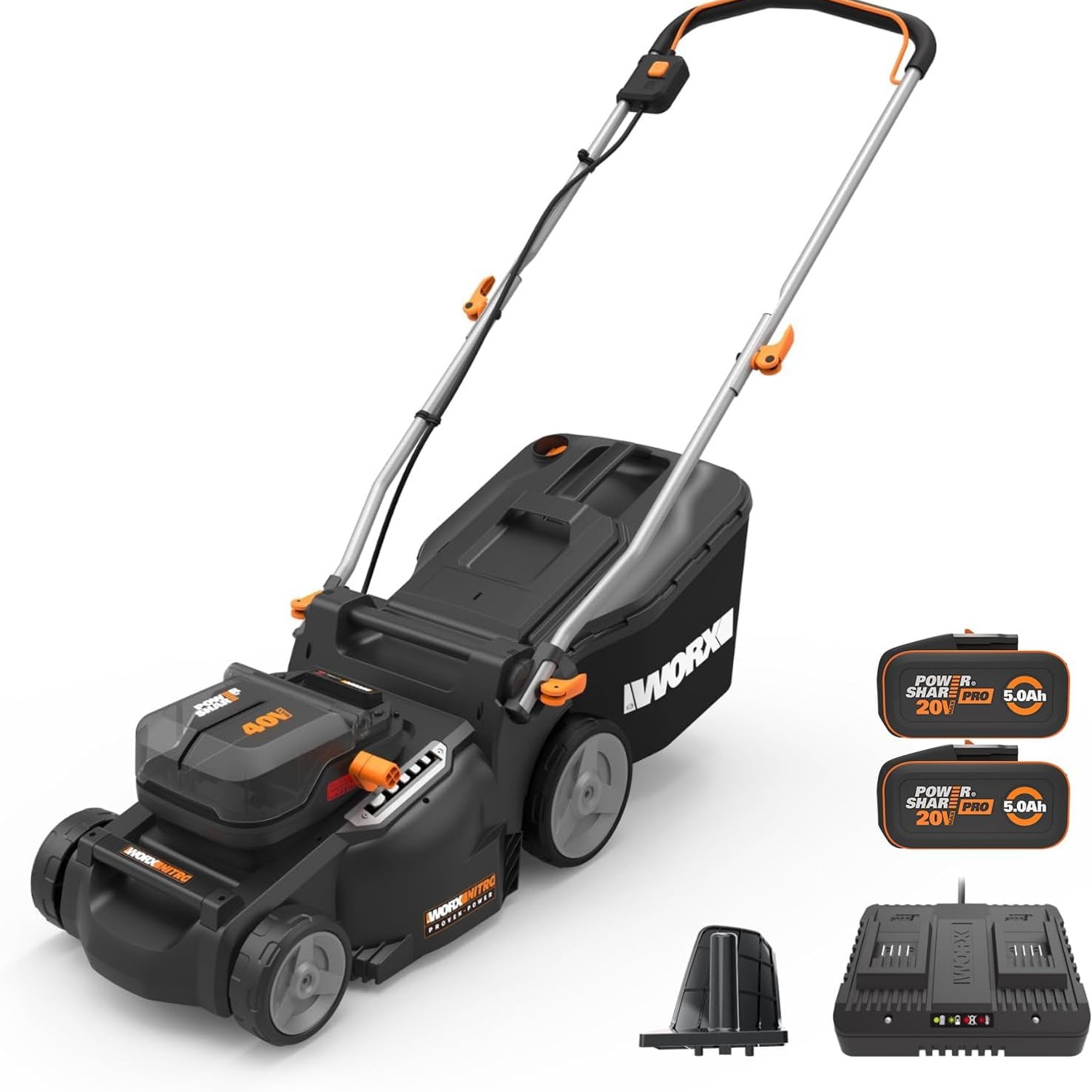 WORX WG733E 33cm Cordless Lawn Mower: image 2