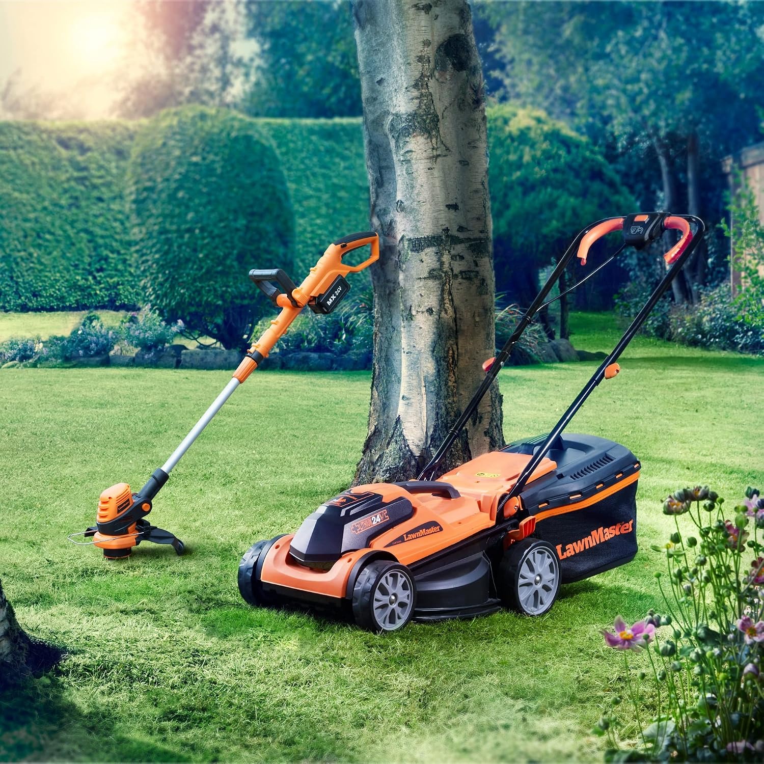 LawnMaster 24V Cordless Mower and Trimmer Kit: image 2