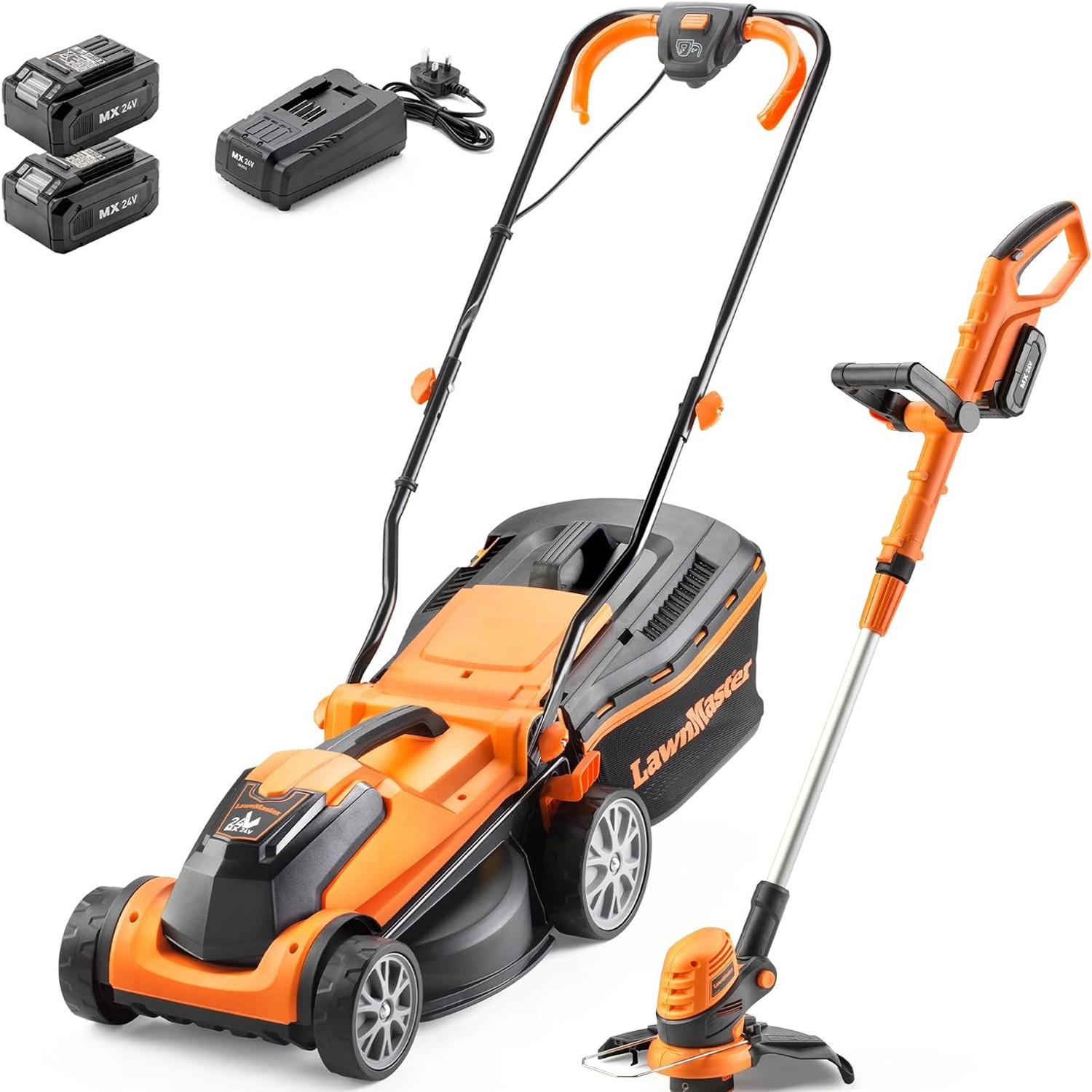 LawnMaster 24V Cordless Mower and Trimmer Kit