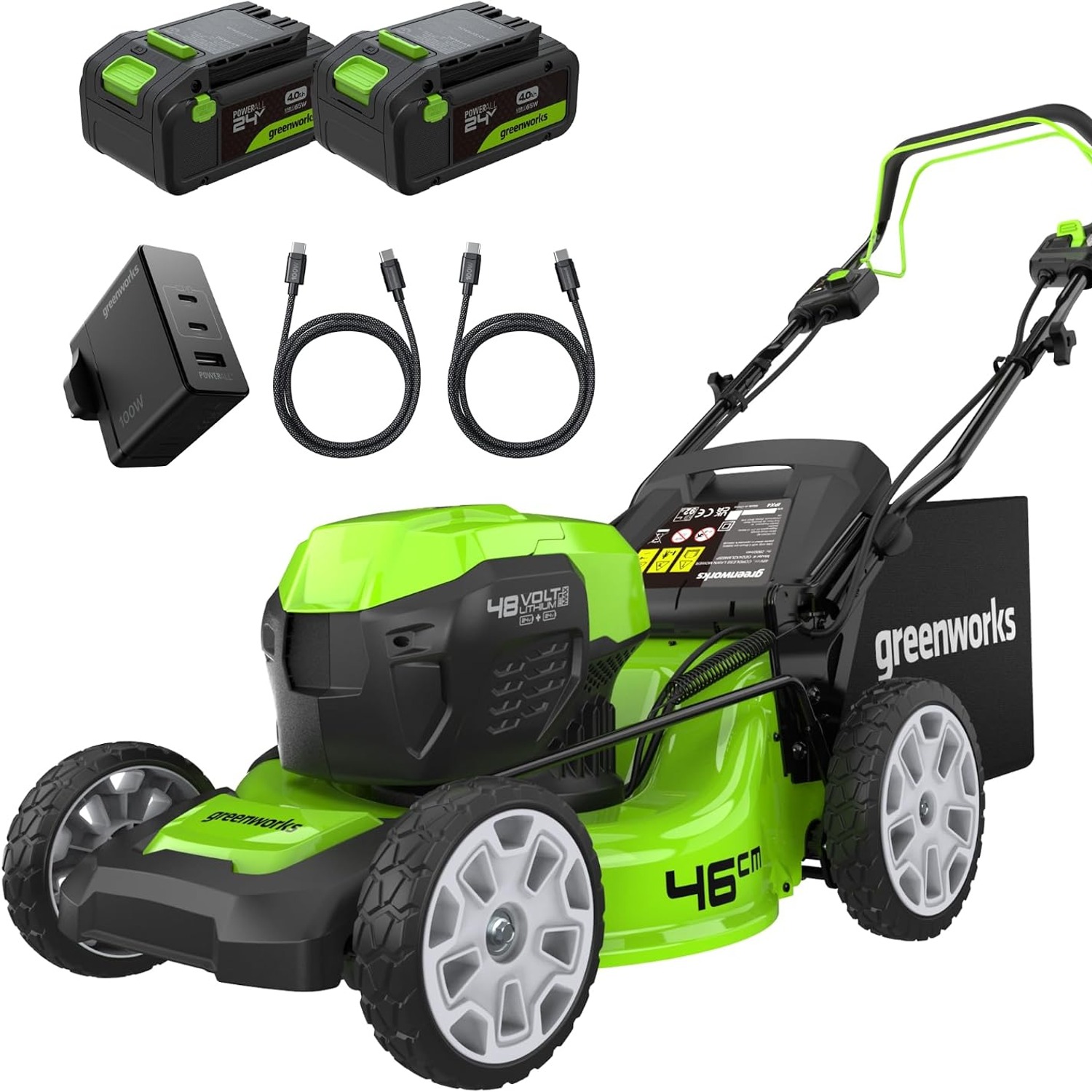 Greenworks 48V 46cm Self-Propelled Cordless Lawn Mower Kit