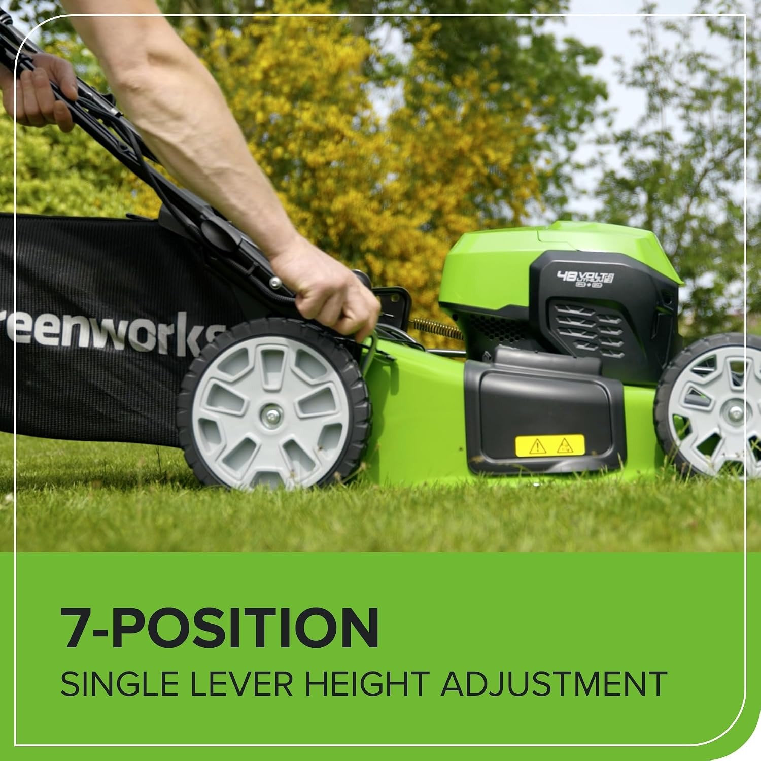 Greenworks 48V 46cm Self-Propelled Cordless Lawn Mower Kit: image 9