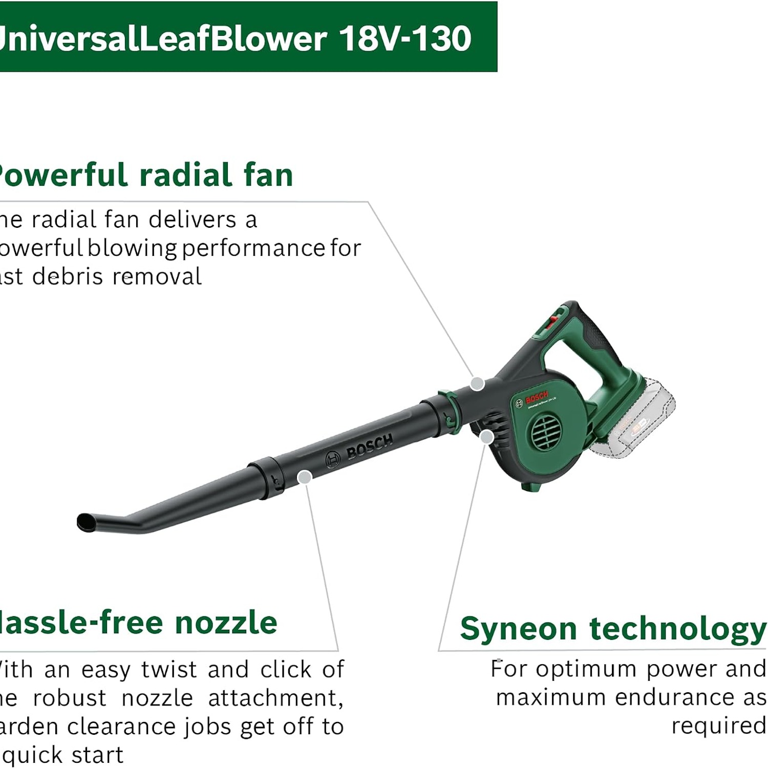 Bosch UniversalLeafBlower 18V-130 Bare Tool: image 7