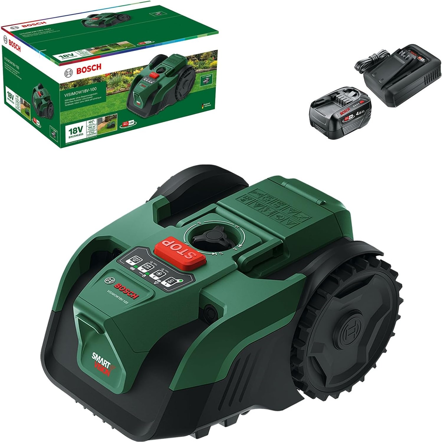 Bosch VisiMow100 18V Robot Lawn Mower Set